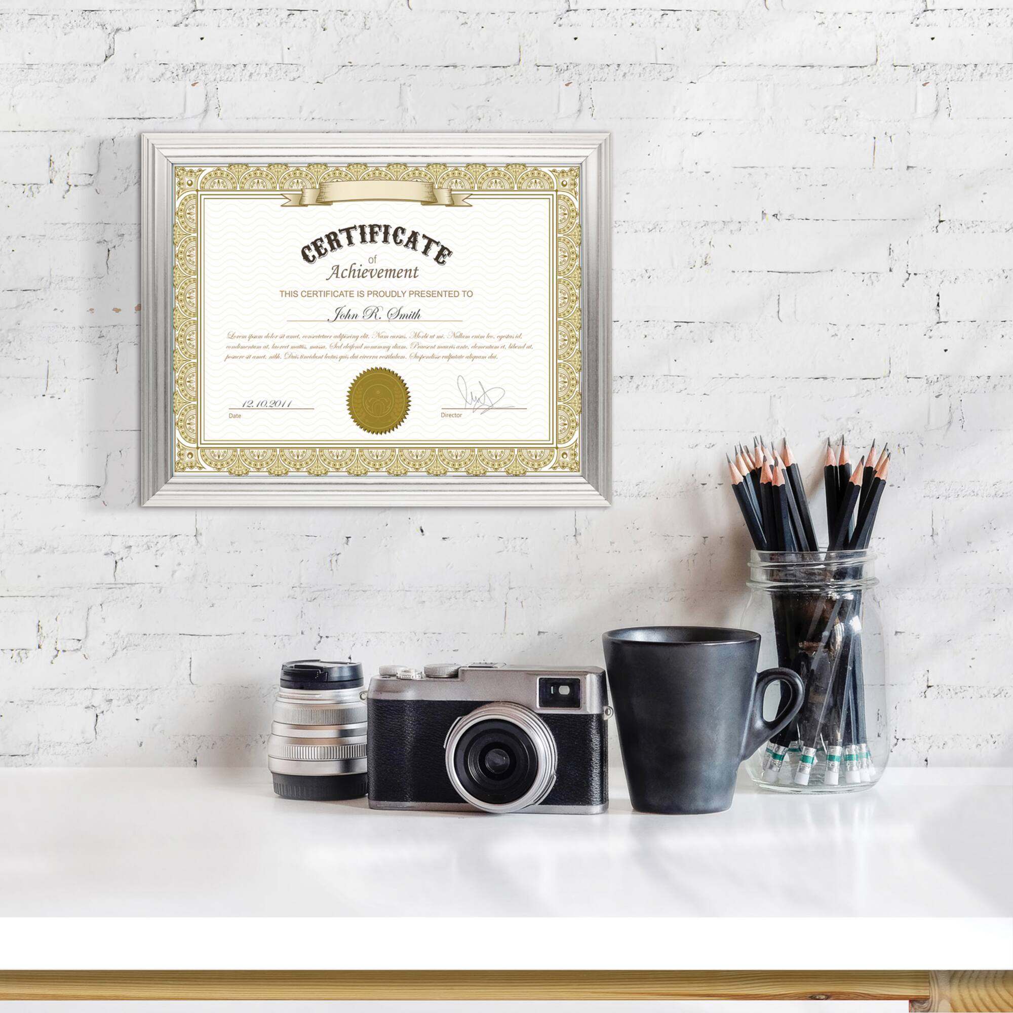 Aspect 8.5" x 11" Silver Narrow Frame by Studio Décor®